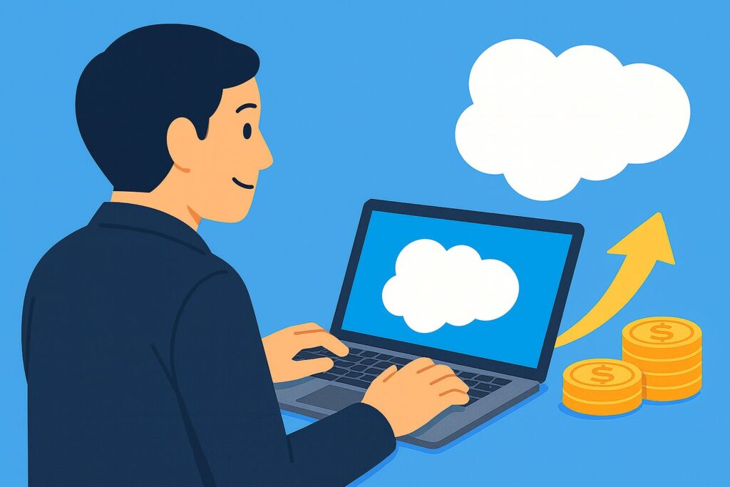 エンジニアがSalesforceを学ぶイメージ